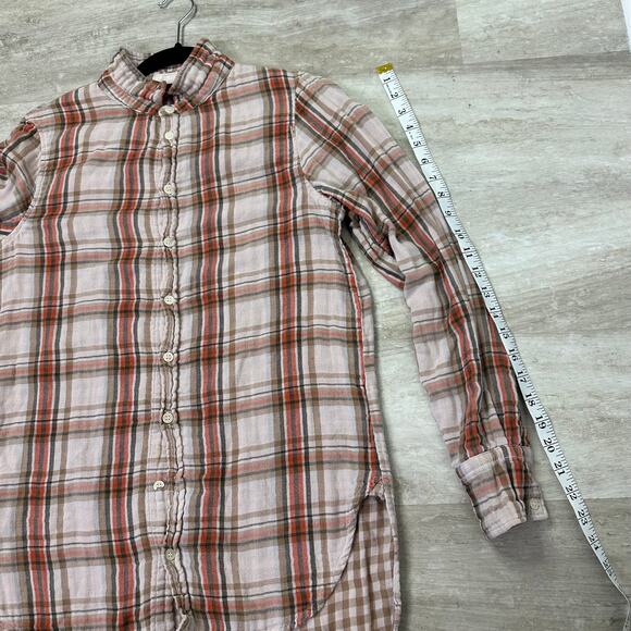 CP Shades Plaid Button Down Shirt - Red and Brown - Picture 8 of 8